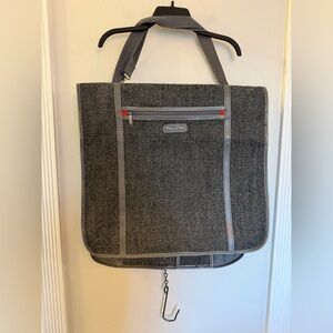 Oscar de la Renta Vintage Gray Tweed Garment Travel Bag